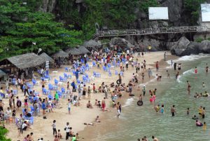 bãi tắm cát cò ở Cát Bà