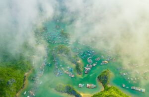 vẻ đẹp vịnh lan hạ từ trên cao